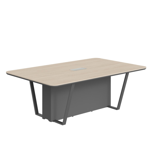 Стол для заседаний СФ-571722.1 Дуб светлый/Белый премиум 2200х1340х754 LINE