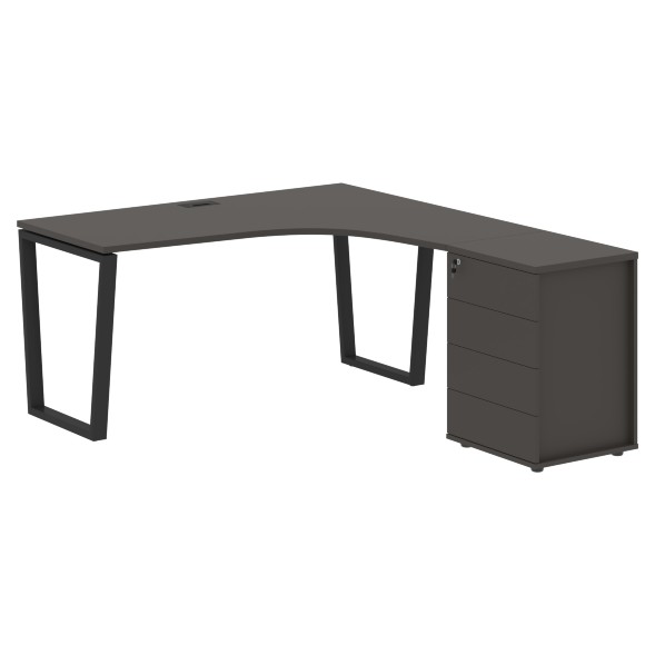 Стол эргономичный с тумбой EVCET 1518(R) 1560х1880х750 EDIS