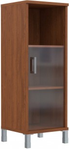 Шкаф-колонка средняя с малой стеклянной дверью B 421.5 Орех Ггарда 475х450х1286